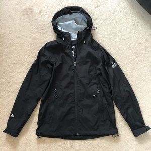 Gerry black hooded rain jacket